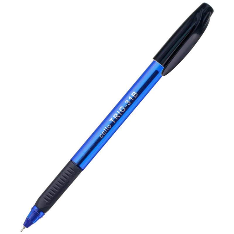 Ручка шариковая Cello Tri-Grip blue barrel синяя, 0,7мм, грип, штрих-код