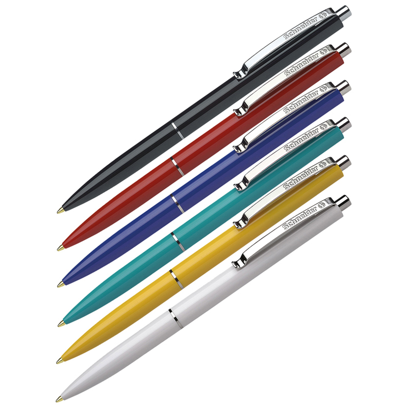 Ручка шариковая автоматическая Schneider K15 синяя, 1,0мм, корпус ассорти, ш/к