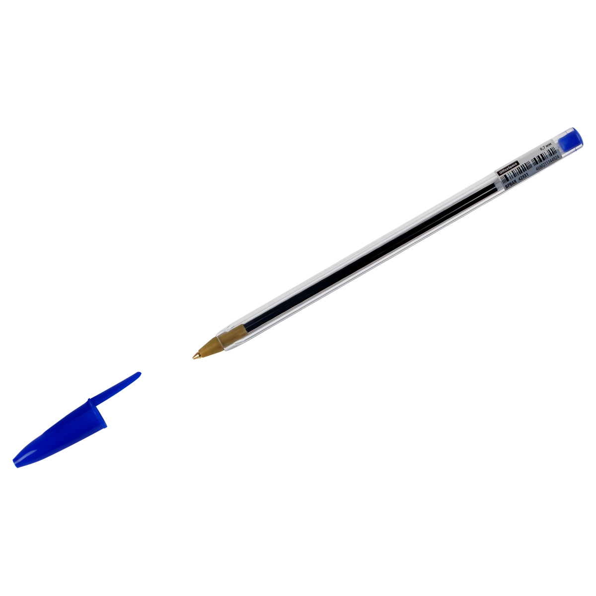 Ручка шариковая OfficeSpace LC синяя, 0,7мм, штрих-код (Вид 1)