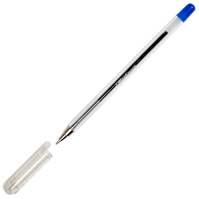 Ручка шариковая OfficeSpace синяя, 1,0мм, штрих-код (Вид 1)