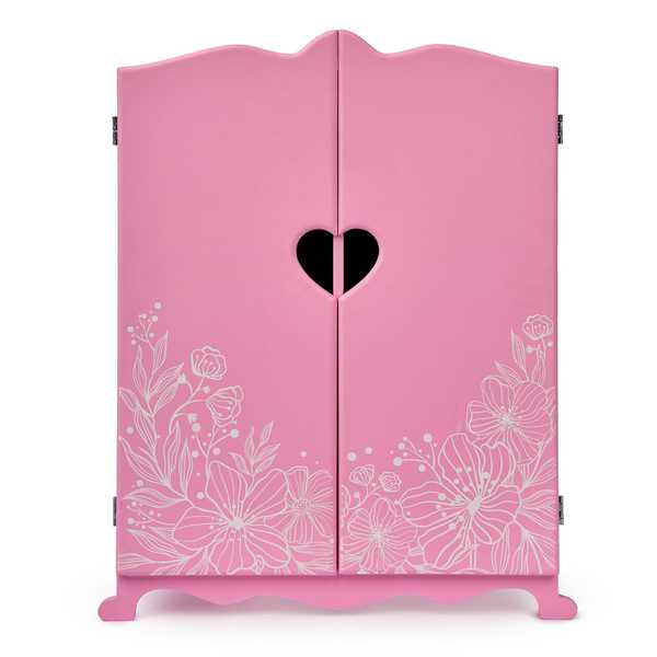 Шкаф с дизайнерским цветочным принтом розовый (Diamond princess)