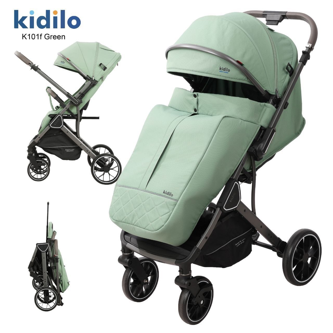 Детская коляска, цвет GREEN  №  K 101 F kidilo