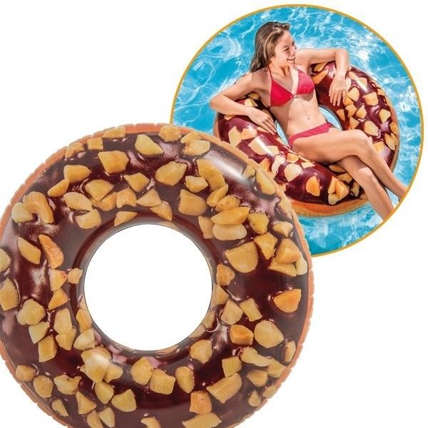 Круг для плавания 114 см Пончик, шоколадный (Intex) (Вид 2)