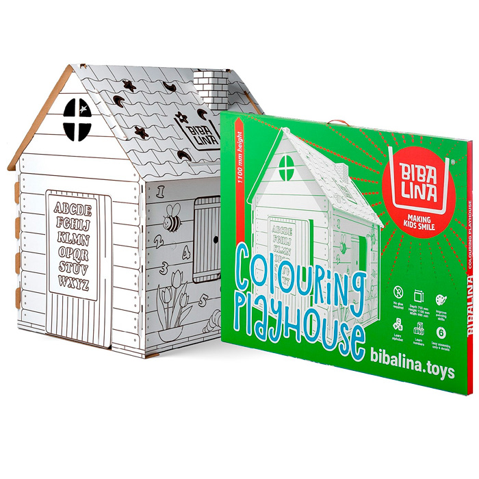 Набор ДТ Дом раскраска картон.Colouring play-house BBL003-001 БибаЛина  (Фото 1)