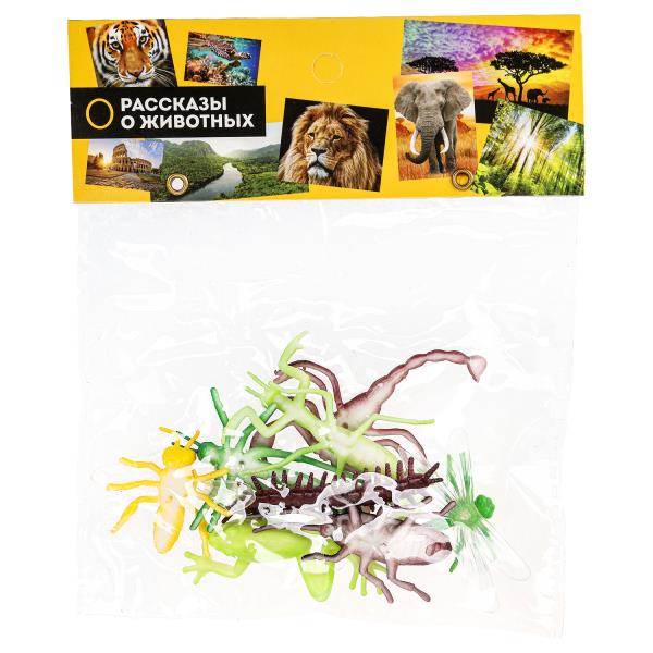 Игрушка пластизоль насекомые 8 шт. в пак. ИГРАЕМ ВМЕСТЕ 837D-1R (240)