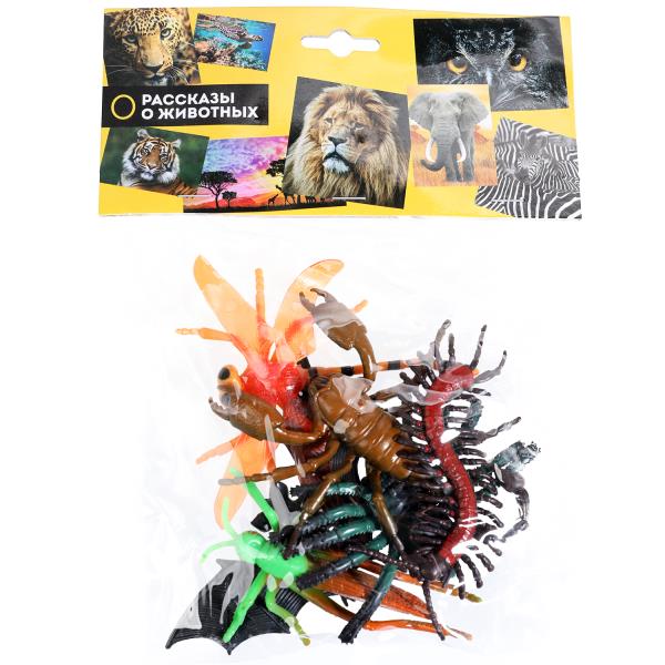 Игрушки пластизоль набор насекомых 6 шт. в пак. ИГРАЕМ ВМЕСТЕ ZY1387123-R (144)