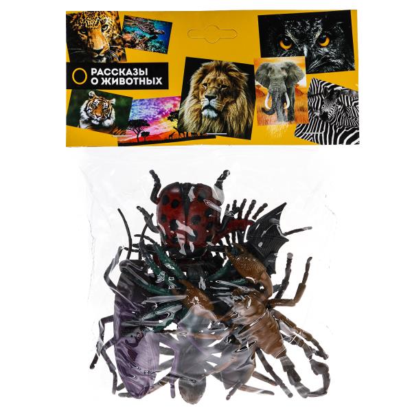 Игрушки пластизоль набор насекомых 8 шт. в пак. ИГРАЕМ ВМЕСТЕ ZY1387127-R (216)