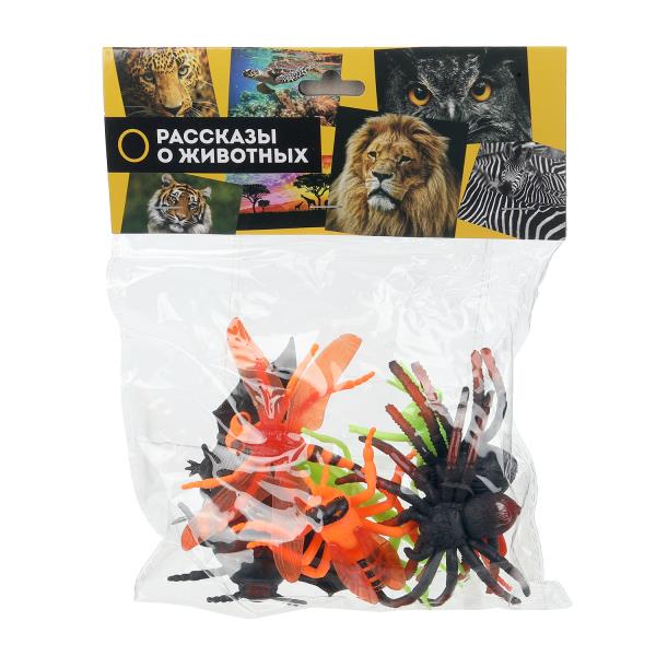 Игрушки пластизоль набор из 8-ми насекомых в пакете Рассказы о животных ZY1441387-R