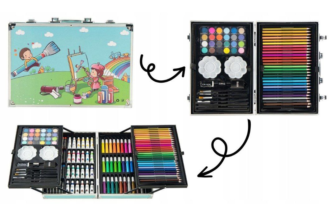 Набор художника в чемодане голубой арт.JF009