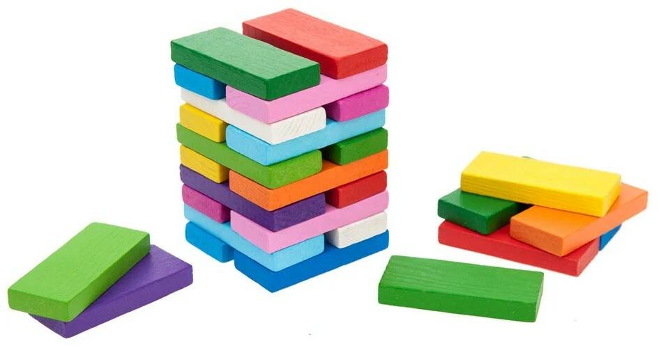 Дер. Кубики цветные Плашки 6675 (Вид 1)