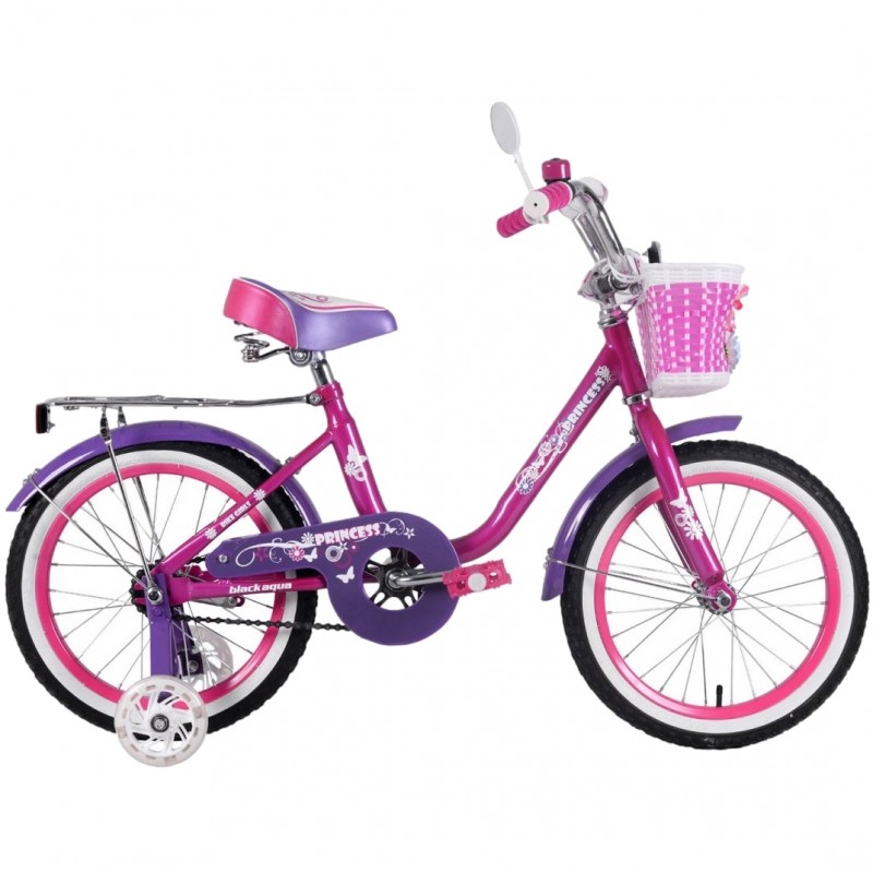 Велосипед Black Aqua Princess 16; 1s (розово-сиреневый) (Вид 1)