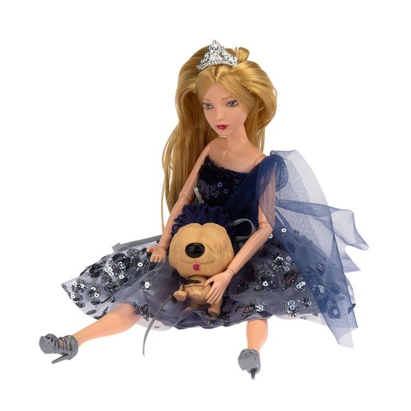Кукла  Эмили  с сумочкой и мишкой коллекция Синяя птица 28 см. (Вид 2)
