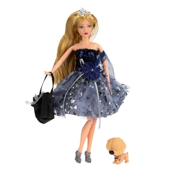 Кукла  Эмили  с сумочкой и мишкой коллекция Синяя птица 28 см. (Вид 3)