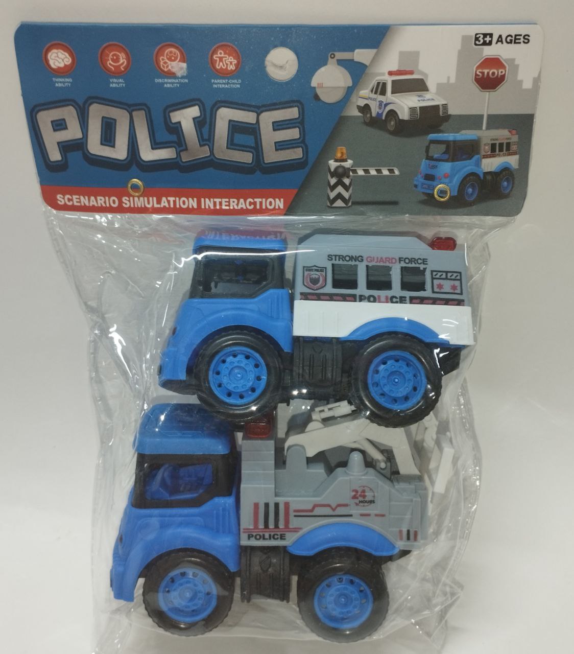 Набор машин Полиция из 2 шт в пакете YM-E37