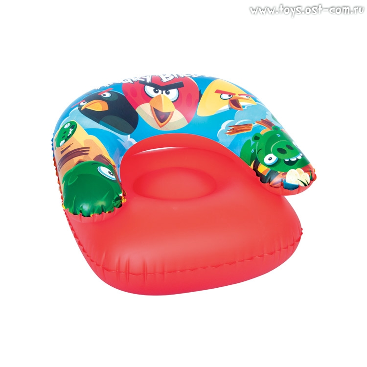 Кресло детское Bestway надувное  76х76 см Angry Birds (10702070/040215/0001003/6, КИТАЙ)