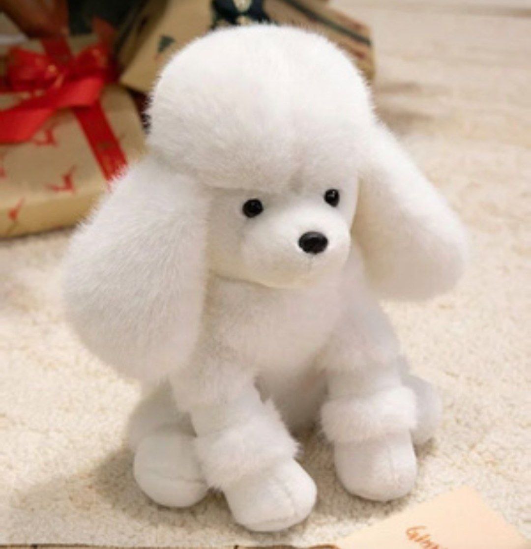 Мягкая игрушка пудель,цвет белый, 25 см