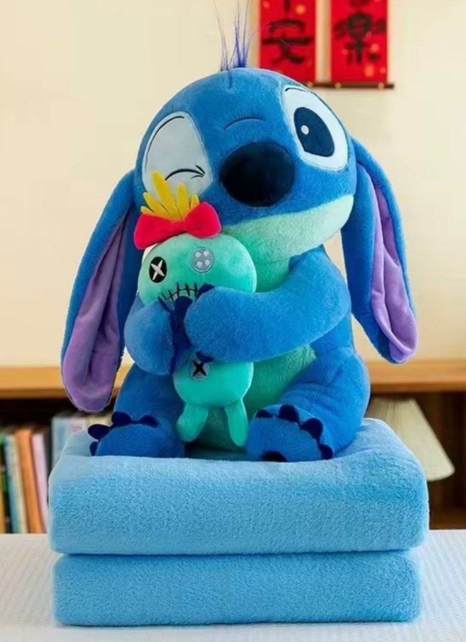 Мягкая игрушка Стич с пледом, 45 см арт.K555-475