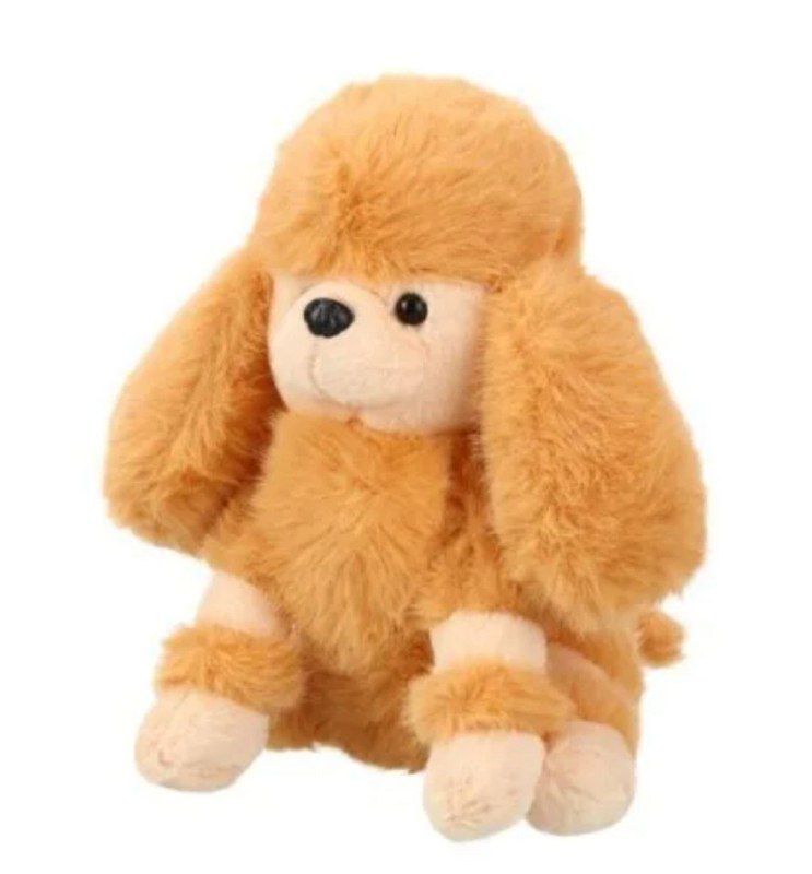 Мягкая игрушка пудель,цвет бежевый,25 см