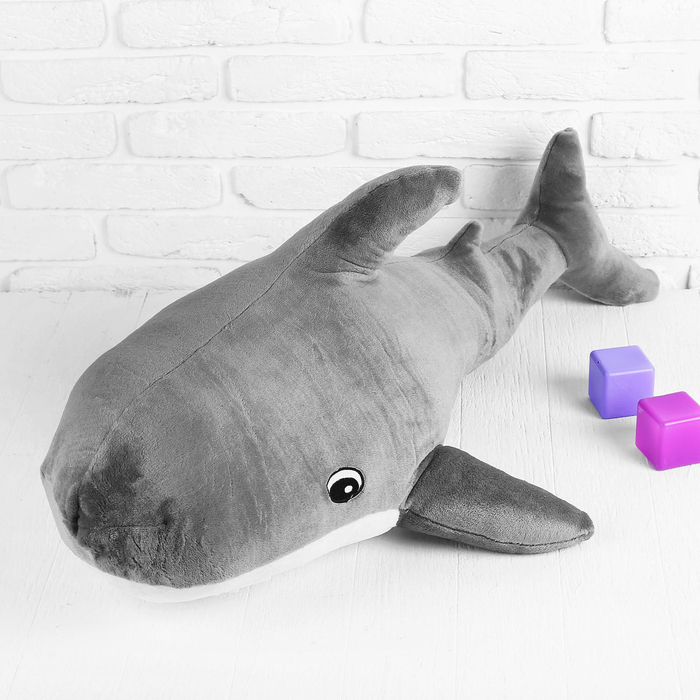Мягкая игрушка Акула, цвет серый, 100х64 см   4406424