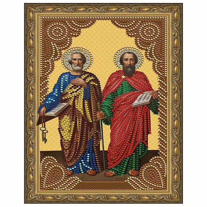 Набор ДТ Картина 5D мозаика с нанесенной рамкой.Святые Апостолы Петр и Павел 20*30см KM0806 (Фото 1)