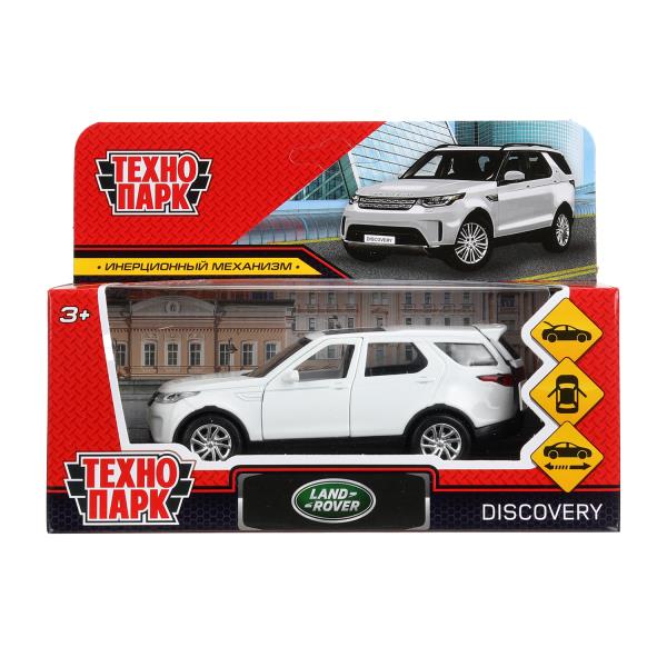 Машина металл LAND ROVER DISCOVERY длина 12 см, двери, багаж, белый, кор. Технопарк DISCOVERY-WT (72