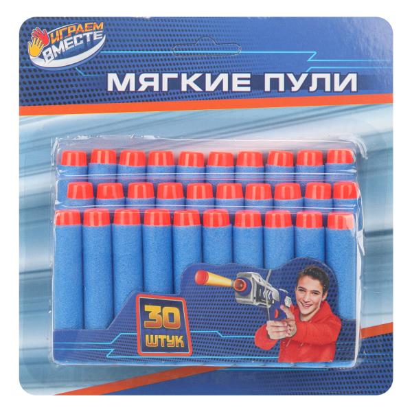 Пули мягкие для бластеров 30шт., блист.17*4,5*17,2см ИГРАЕМ ВМЕСТЕ B1610812-R (288)