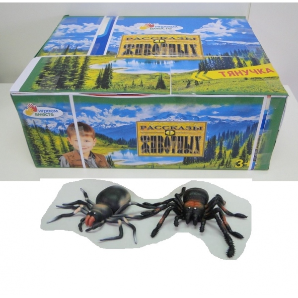 Игрушка пластизоль тянучка Играем вместе паук 12,5 см 2 асс. в дисплее уп-36шт в кор.5уп