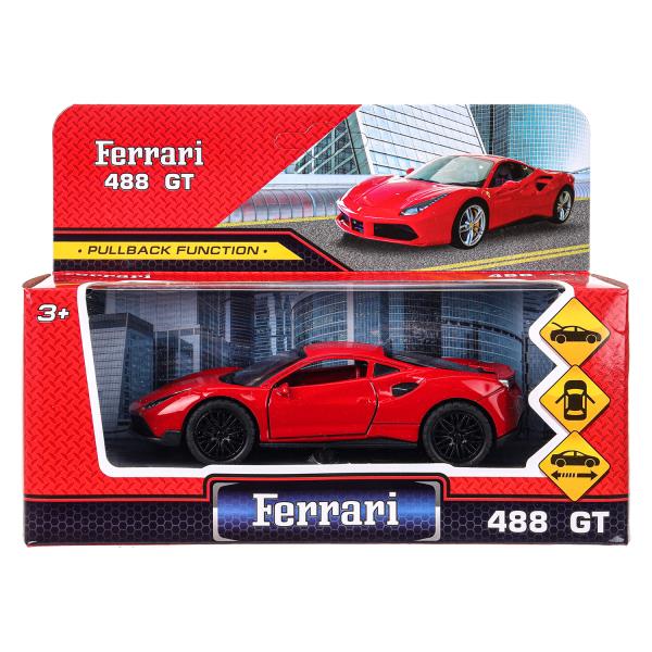 Машина металл ferrary 488 gtb 12 см, двери, багажник, инерция Технопарк 2210C0139-R3 (240) (240)