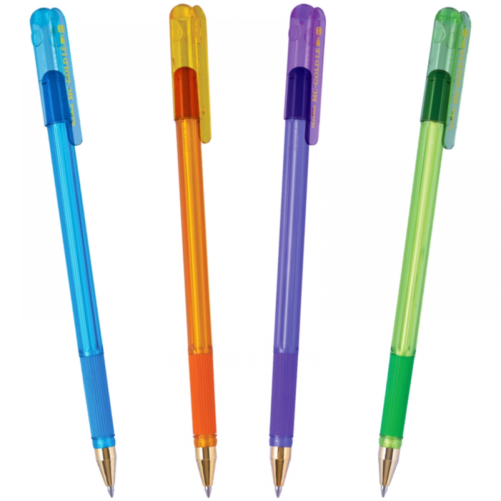 Ручка шариковая MunHwa MC Gold LE синяя, 0,5мм, грип, штрих-код, корпус ассорти (Вид 1)