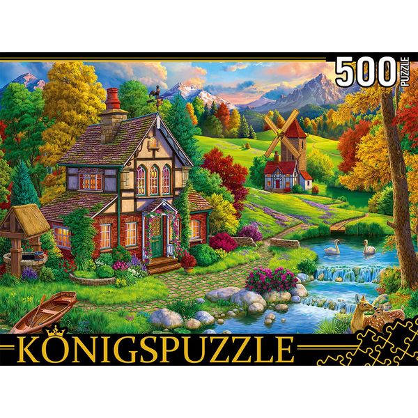 Konigspuzzle. ПАЗЛЫ 500 элементов. ФП500-8049 СКАЗОЧНЫЙ ДОМИК В ГОРАХ (Фото 1)