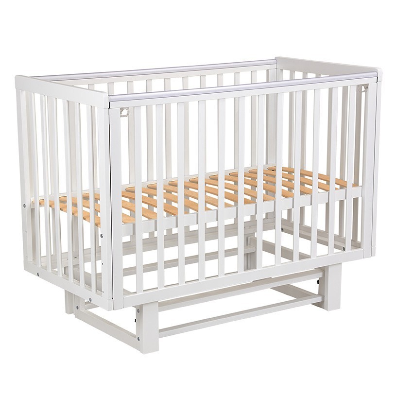 Кроватка детская Polini kids Simple 341 с маятником, белый