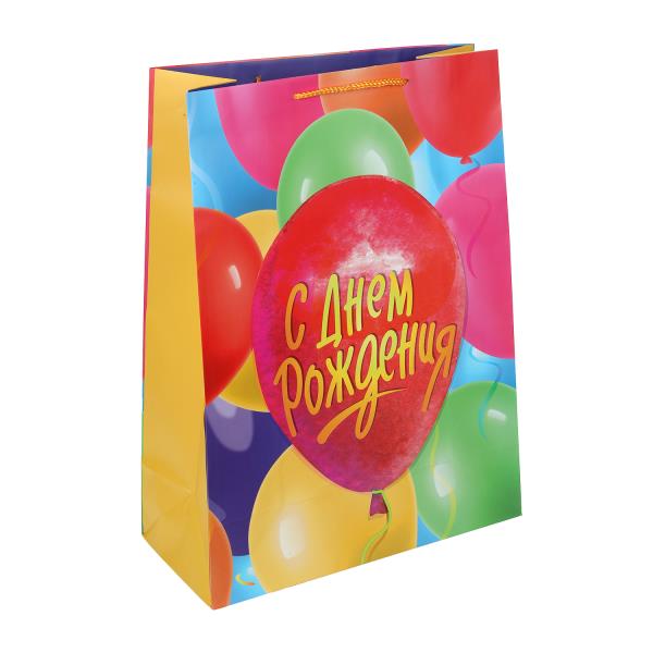 Пакет подарочный МАТОВЫЙ xl,день рождения,140 гр/м2 ЧУДО ПРАЗДНИК PXL-104468-HB3 (60)
