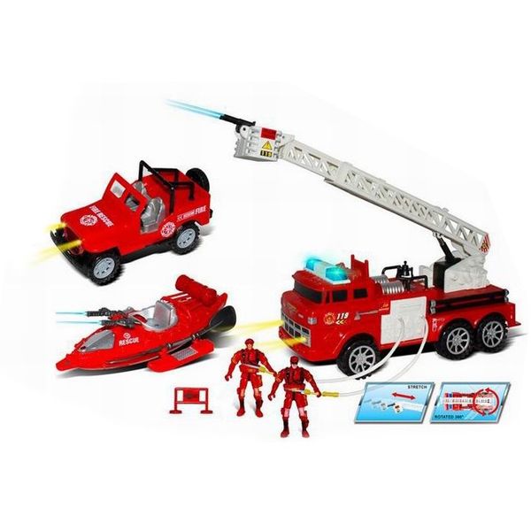 Набор Пожарный 911-3806 спасательная техника и фигурки пожарных в кор. (Вид 1)