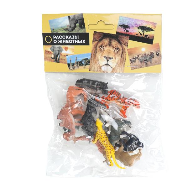 Игрушка пластизоль животные африки, 12шт в пакете Рассказы о животных 2005-5 (288)