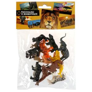 Игрушка пластизоль животные африки, 12шт/пакет ИГРАЕМ ВМЕСТЕ в кор.288шт