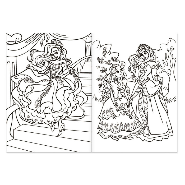 Раскраска Сказочные принцессы 16 стр   4662382 (Вид 2)