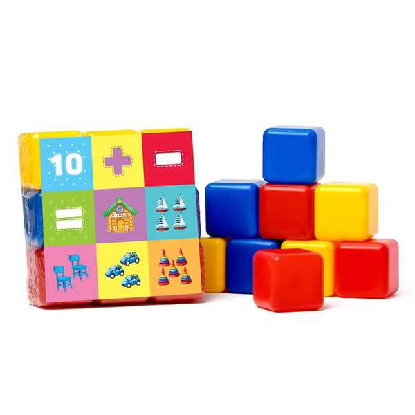 Набор Цветных кубиков Счёт 9шт. 40*40 4326068 (Вид 1)