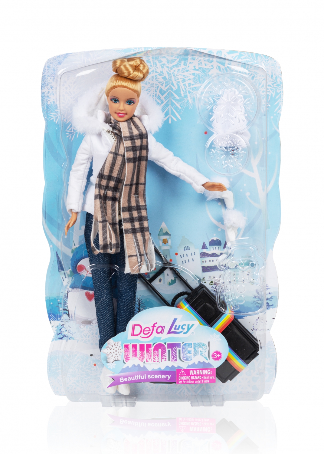 Кукла DEFA Lucy Зимнее путешествие (28,5 см, чемодан, аксесс., в ассорт.)