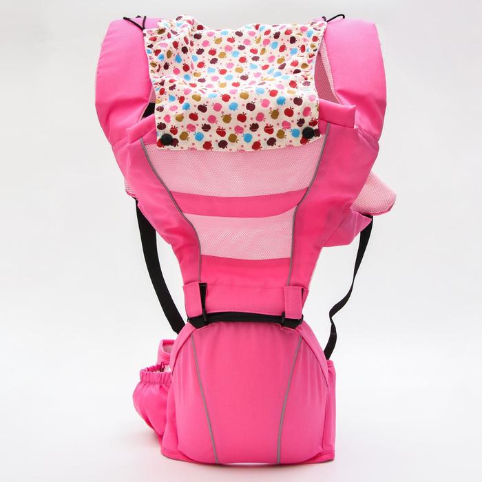 Рюкзак-кенгуру/хипсит, с капюшоном, цвет розовый 5177960