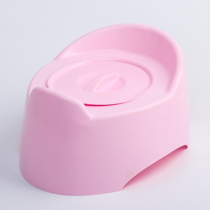 Горшок туалетный детский Малышок с крышкой розовый М1527 Ш розовый (Вид 5)