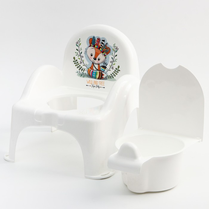 Горшок-стульчик  ДИКИЙ ЗАПАД - ЛИСЕНОК, цвет белый/зеленый 5073250 (Вид 2)