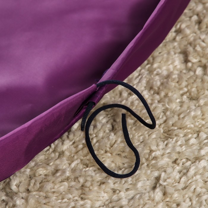 Развивающий коврик - сумка для игрушек «Котик», фиолетовый, d150 см, оксфорд   4718047 (Вид 4)