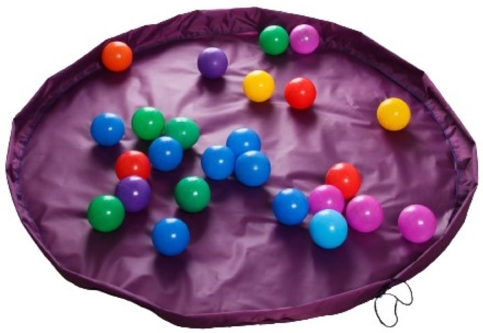 Развивающий коврик - сумка для игрушек «Котик», фиолетовый, d150 см, оксфорд   4718047 (Вид 2)