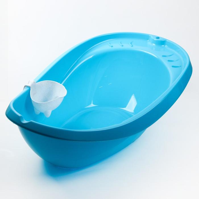 Ванночка со сливом 85 см., Буль-Буль, цвет голубой, ковш МИКС 4407119 (Фото 5)