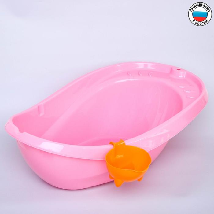 Ванночка со сливом 85 см., Буль-Буль, цвет розовый, ковш МИКС 4407121 (Фото 1)