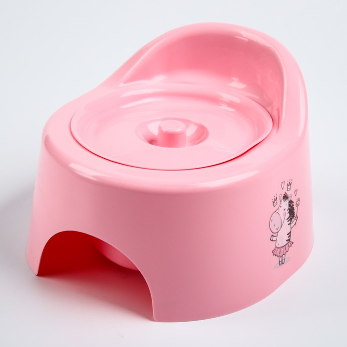 Горшок детский туалетный с крышкой, цвет МИКС 1836995