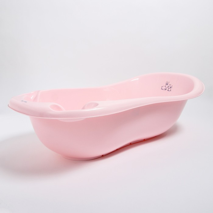 Ванна детская Кролики со сливом, 102 см., цвет розовый 3384746 (Фото 5)