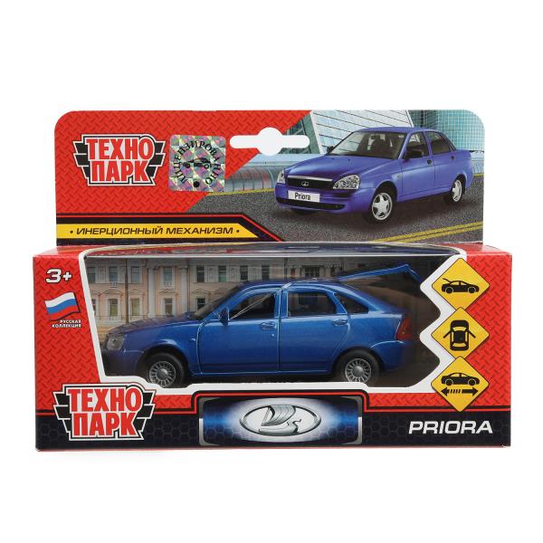 Машина металл LADA PRIORA ХЭТЧБЕК, 12 см, дв., багаж., инерц., синий, кор. Технопарк SB-18-22-LP(BU)