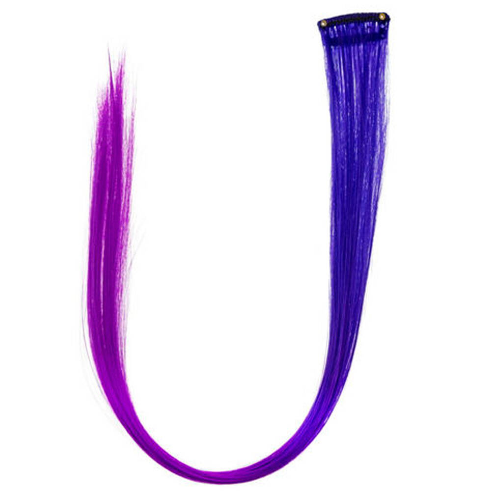 Накладная прядь на заколке, двухцветная, 55 см, фиолетовый градиент Lukky Т22796 (Вид 1)