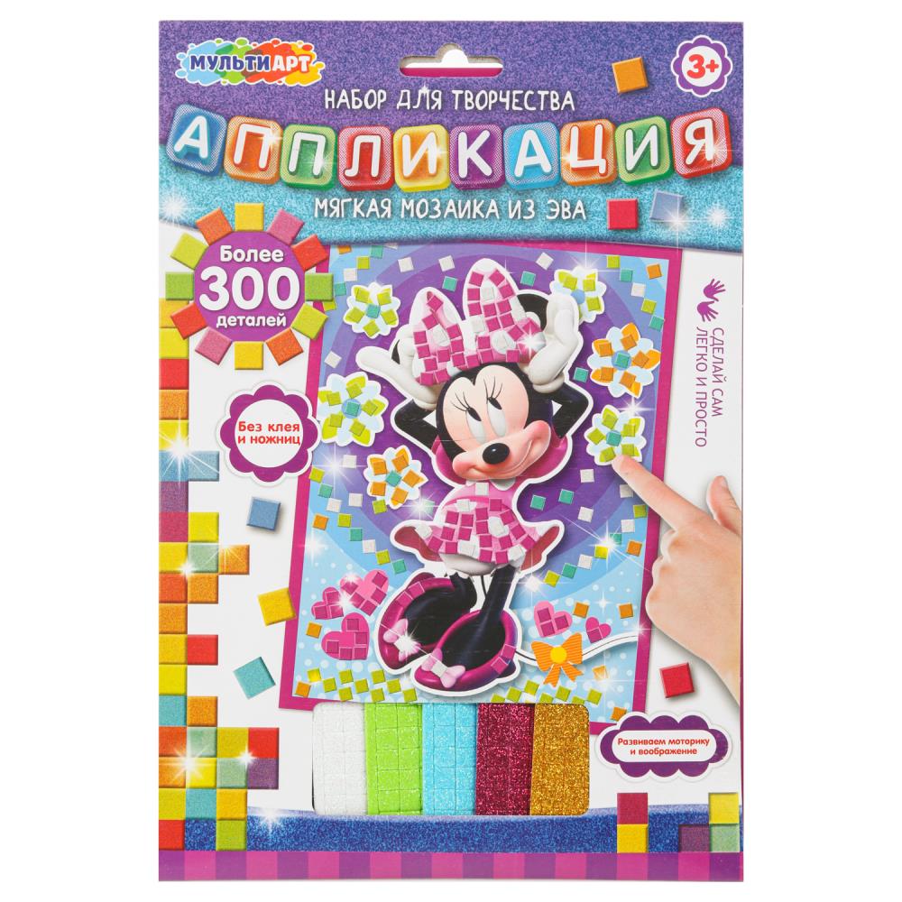 Аппликация мягкая мозаика из эва мышка МУЛЬТИ АРТ в кор.100шт